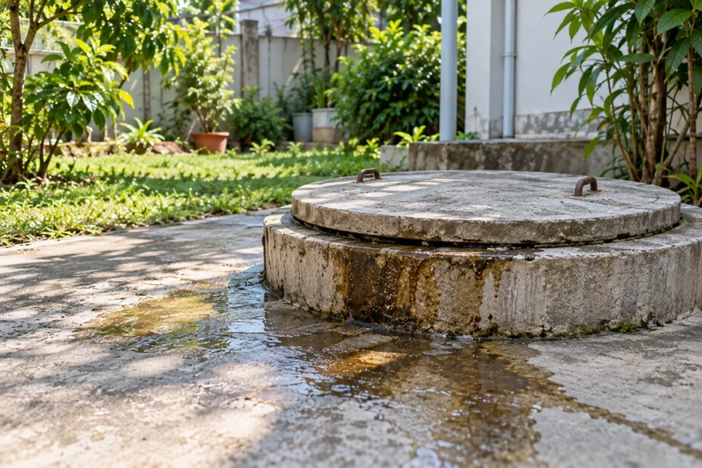 Dấu hiệu bể phốt đầy